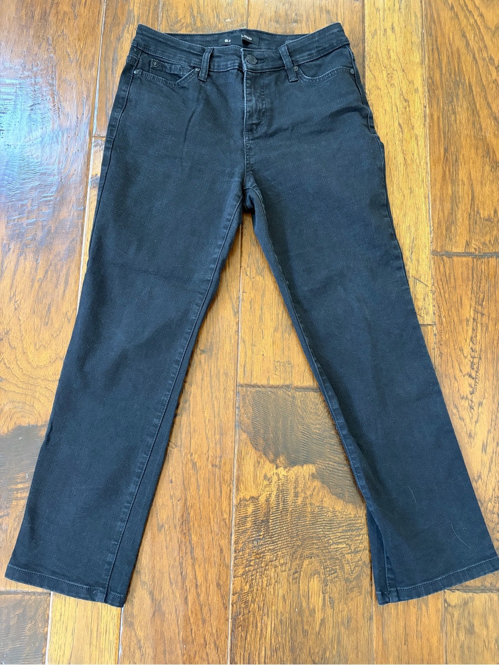 Bandolino Black Jeans with Branded Waistband 6 Petite